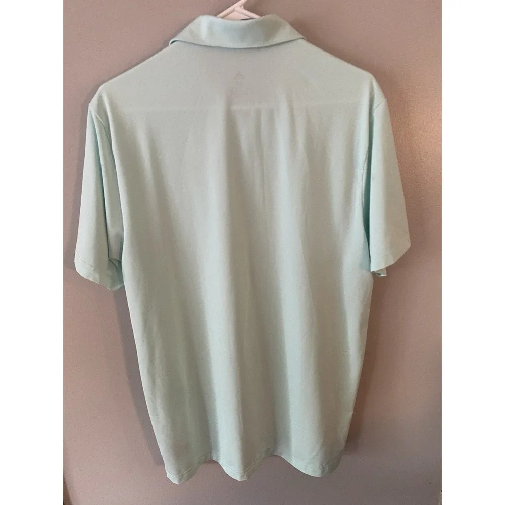 Adidas Golf Polo Shirt Mens Medium Light Green Performance Stretch TGA